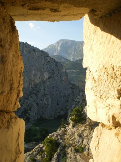 Blick zum Fluss Cetina